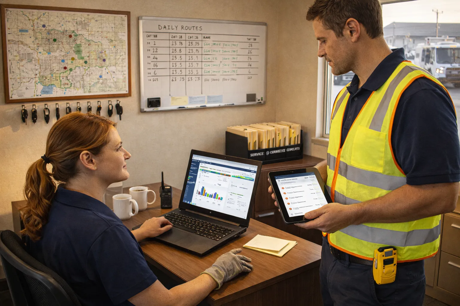 Dashboards y reportes de aseo en tiempo real