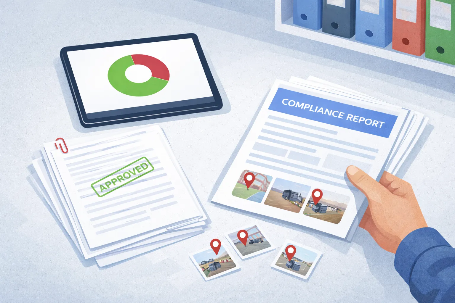 CaptaLog compliance reports and indicators